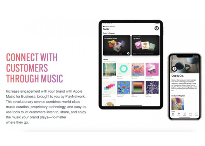 苹果推出“Apple Music for Business”计划，向零售商